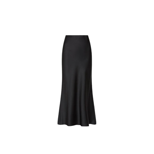 Satin skirt black